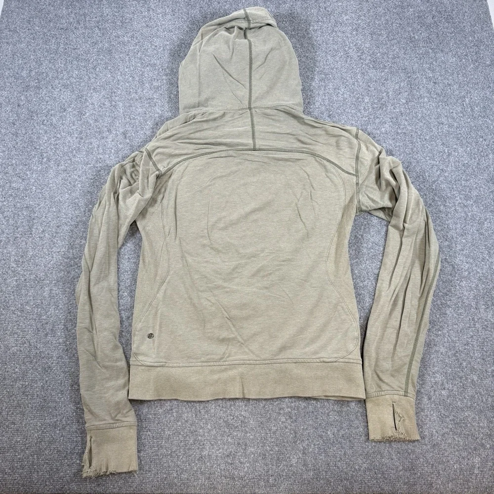 Lululemon Hoodie Womens 8 Green Full Zip Lightweight Athleisure Running Jacket‎
